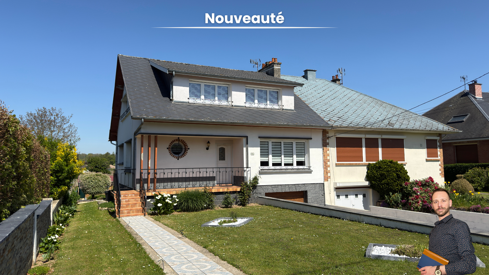 Maison semi-mitoyenne - 121m2 - 5 pièces - 4 chambres